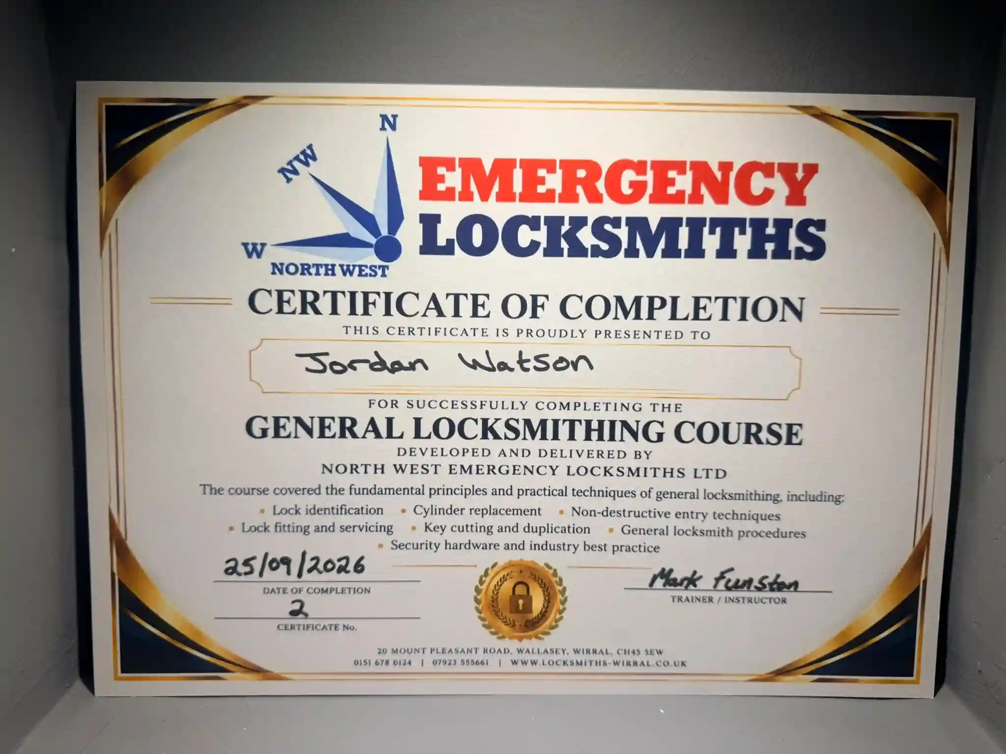 Locksmith Certification